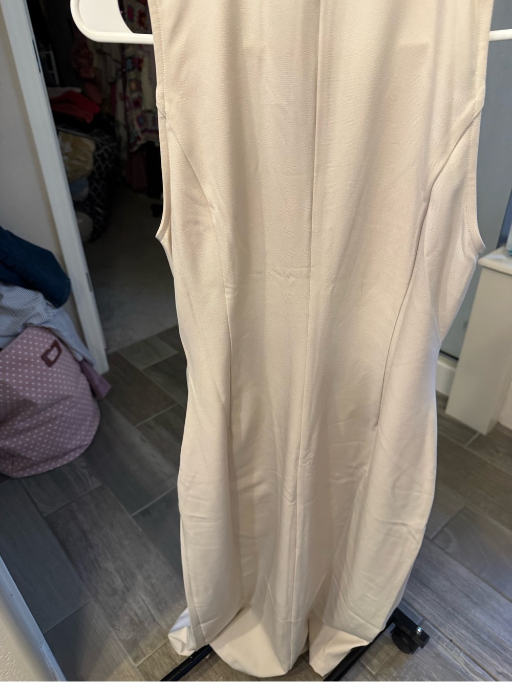 Sleeveless Cream Women’s Sheath Dress Milk and Honey L